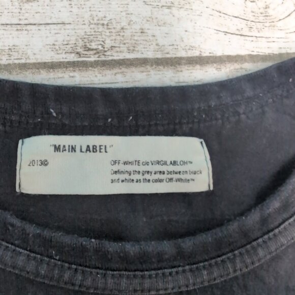 OFF WHITE Seeing Things Virgil Abloh Black Tee Size XS - Picture 4 of 9